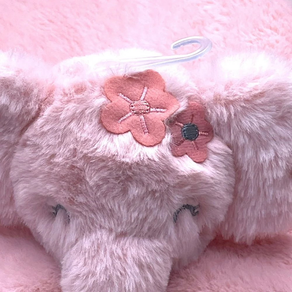 Parents Choice Elephant Lovey Floral Satin Security Blanket Plush Flower Pink